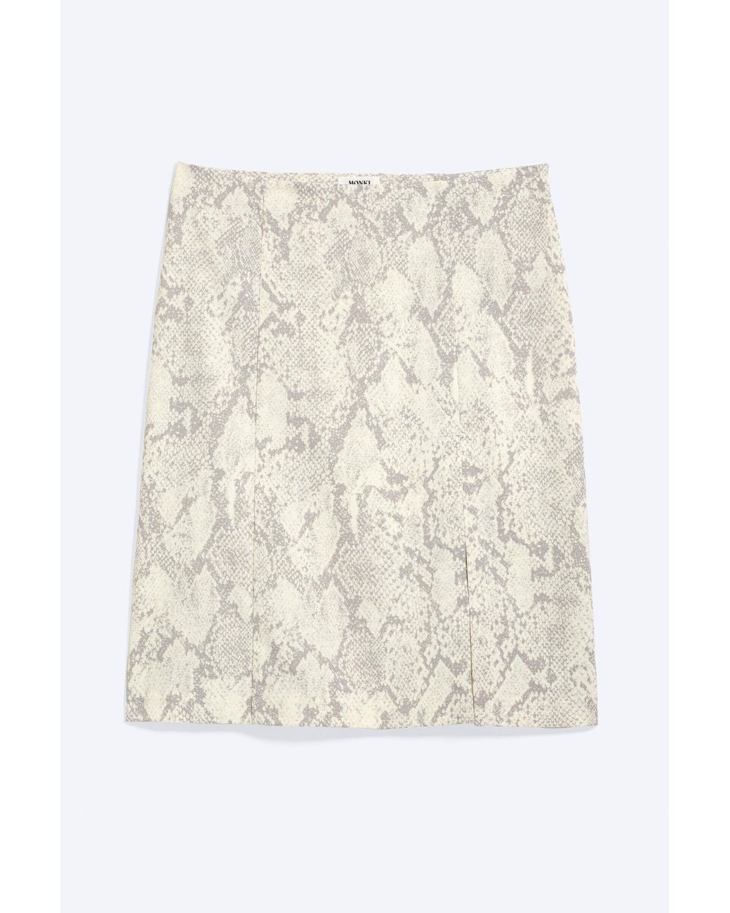 Monki White Low Rise Slit Skirt