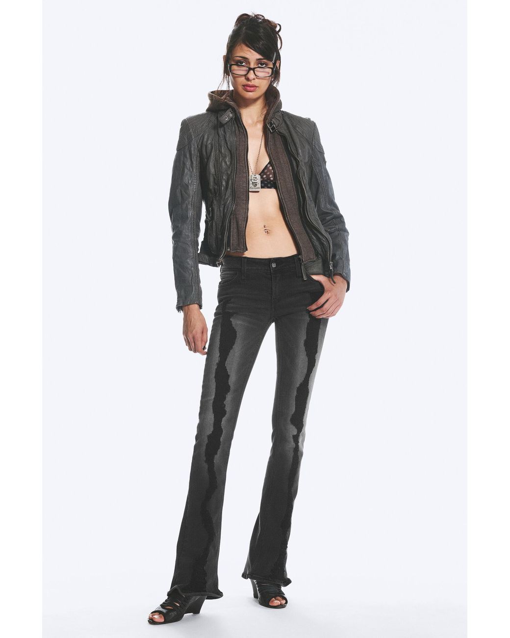 Cheap Monday Black Booty Bei Low Waist Skinny Bootcut Jeans
