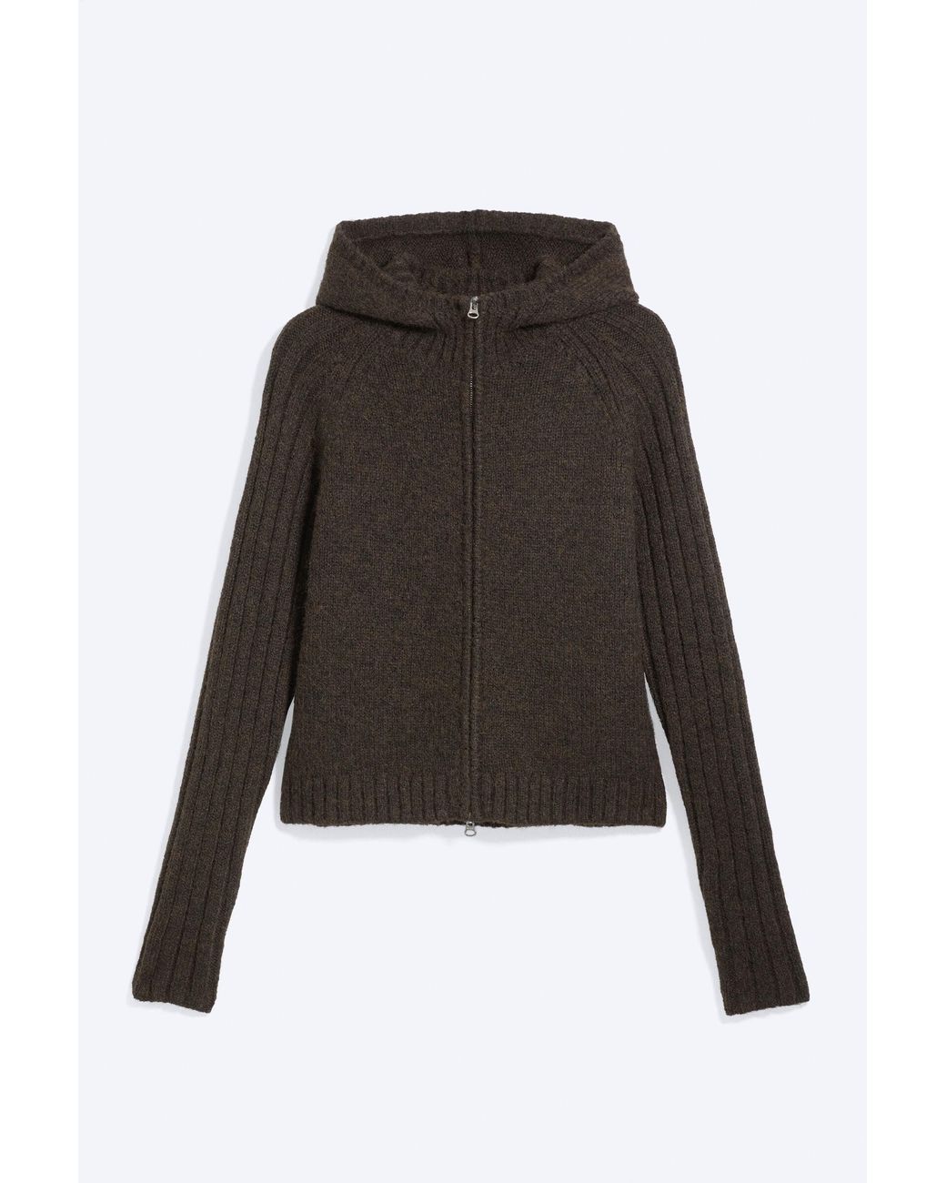 Weekday Black Knitted Zip Hoodie