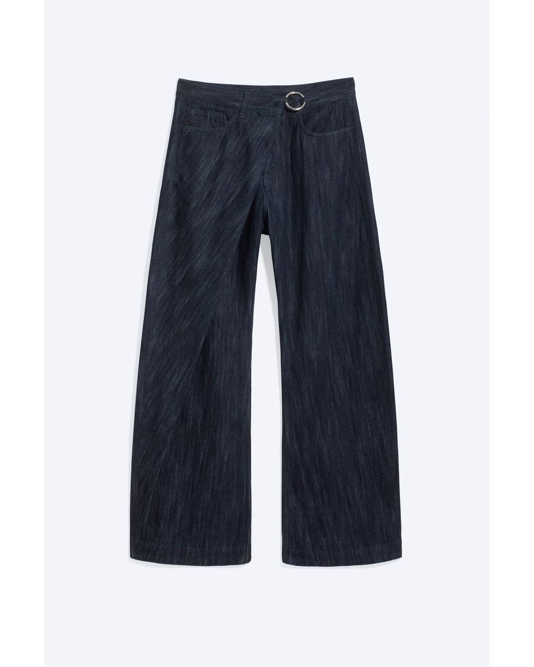 Weekday Blue Low Rise Loose Wrap-Around Jeans