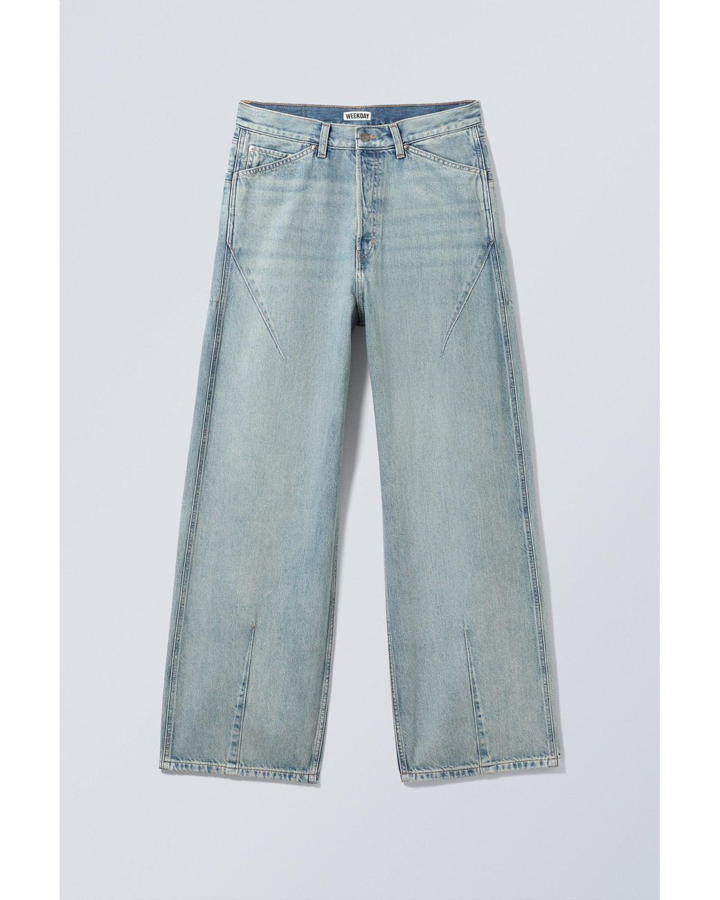 Weekday Blue Astro Shape Loose Baggy Jeans for men