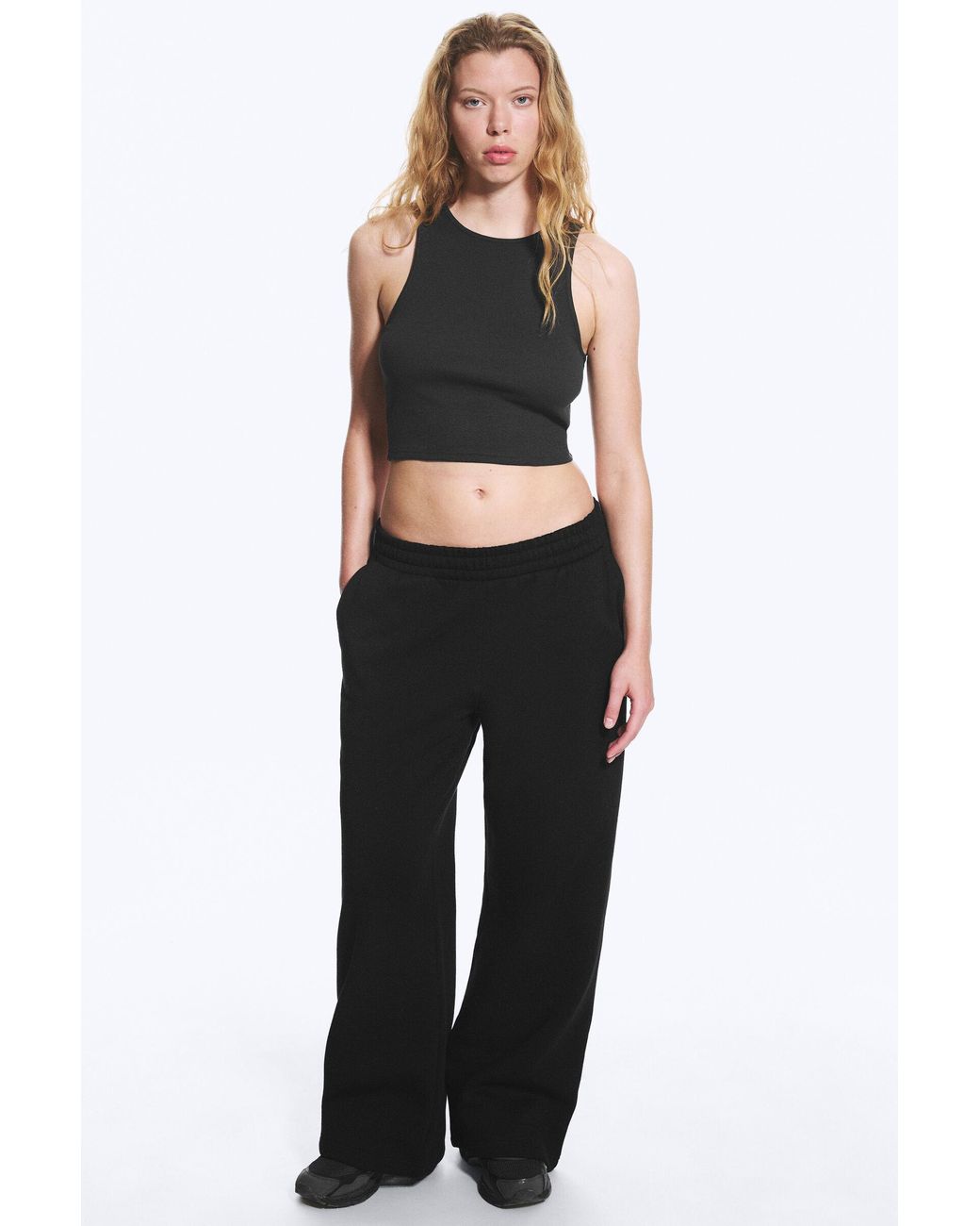 Weekday Black Loose Long Heavyweight Sweatpants