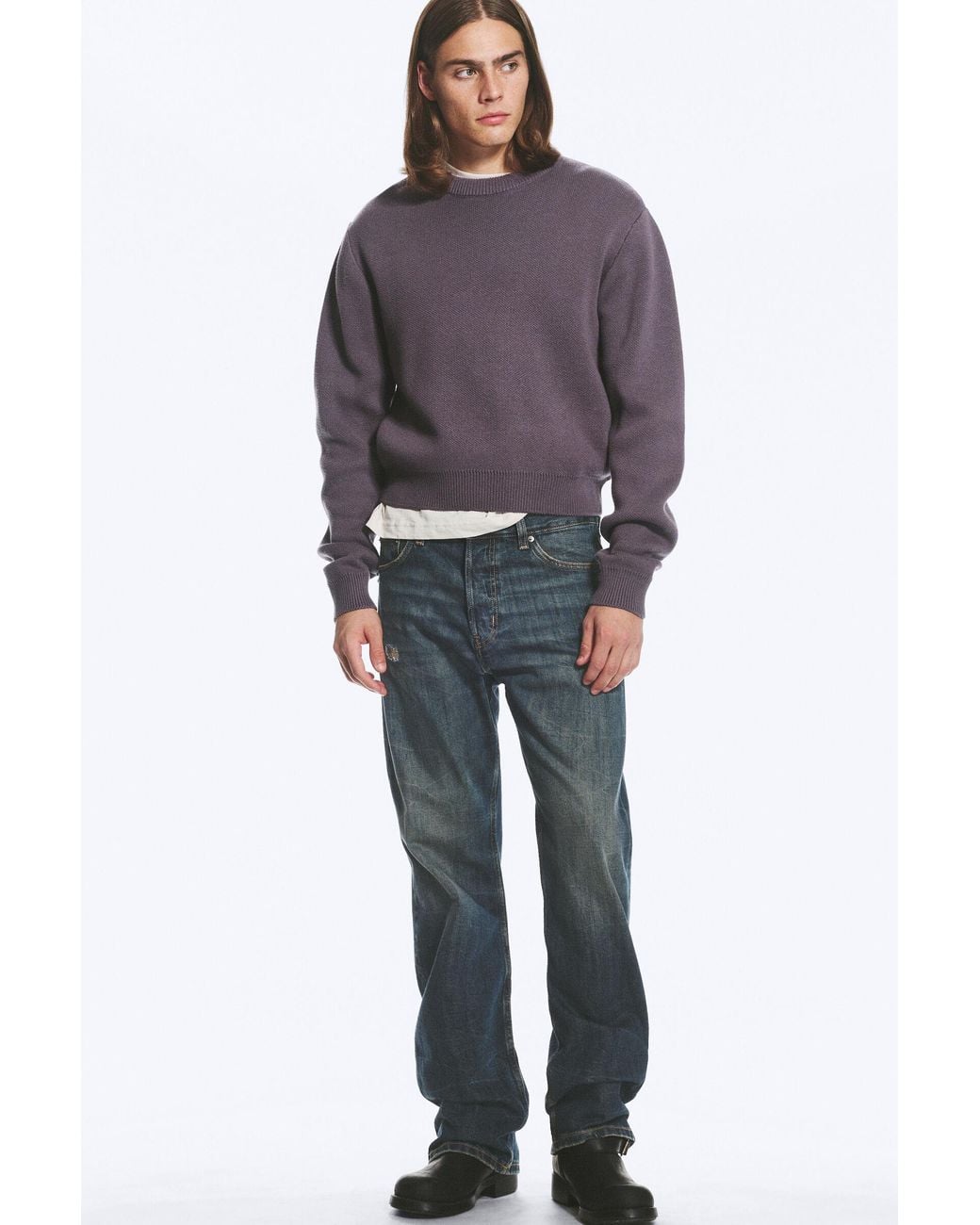 Weekday Blue Cotton Jumper for men