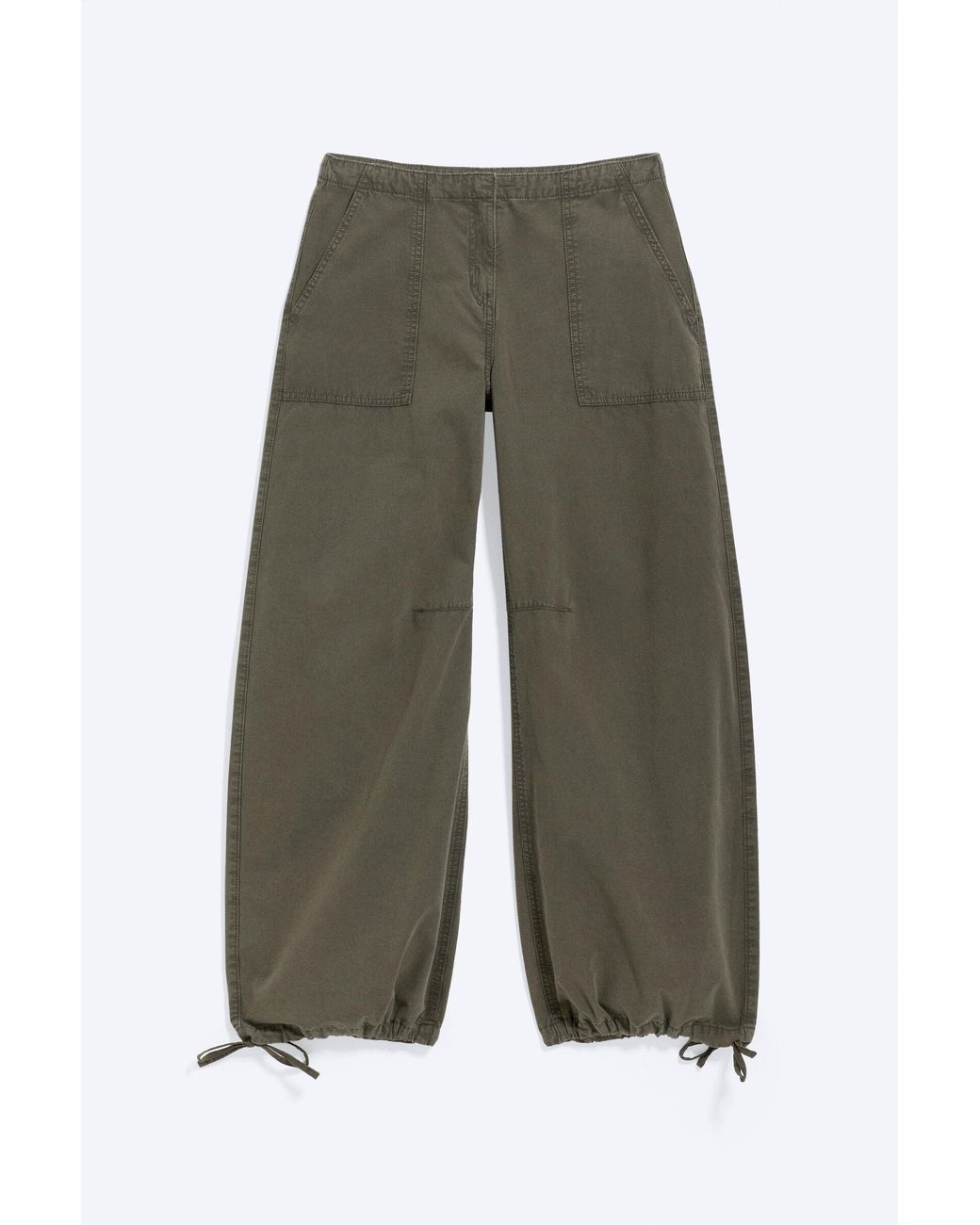 Weekday Green Drawstring Balloon Trousers