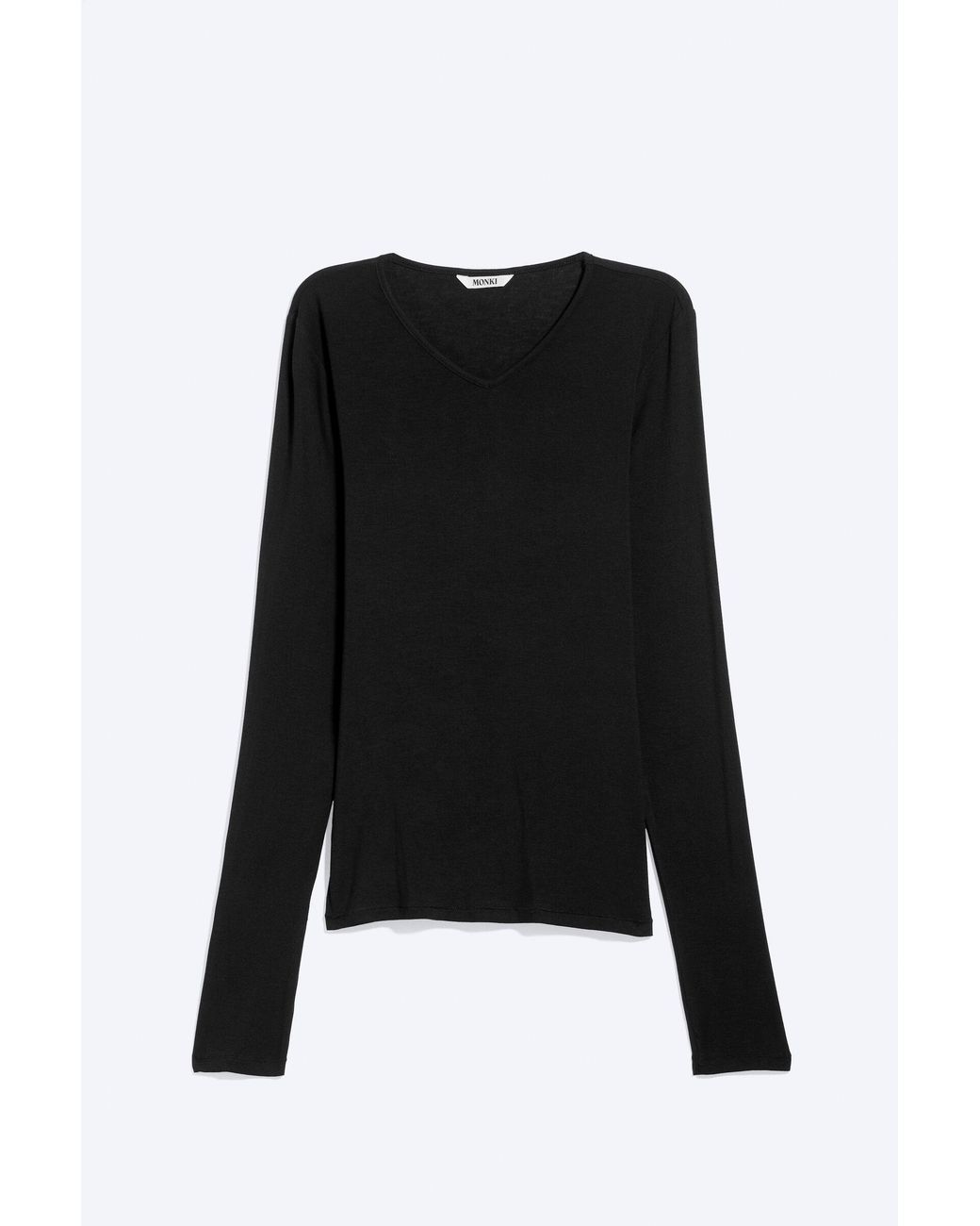 Monki Black Anti-Plunge V-Neck Top