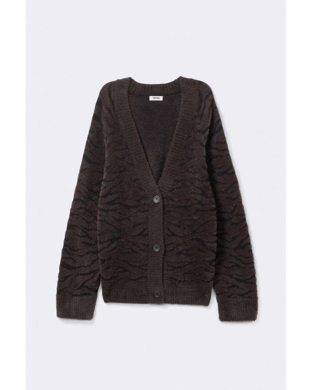 Monki Black Oversized V-Neck Cardigan