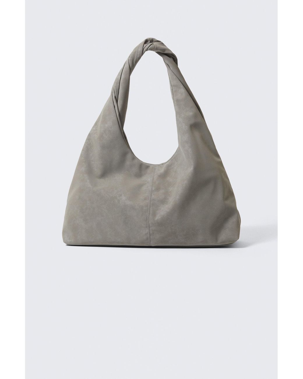 Weekday White Slouchy Faux Leather Shoulder