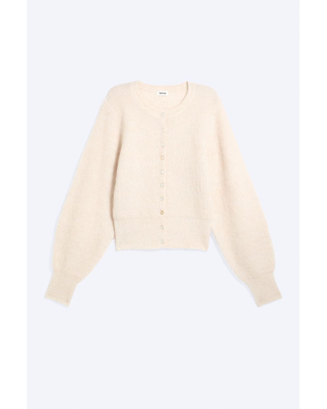 Monki Natural Mohair Blend Cardigan
