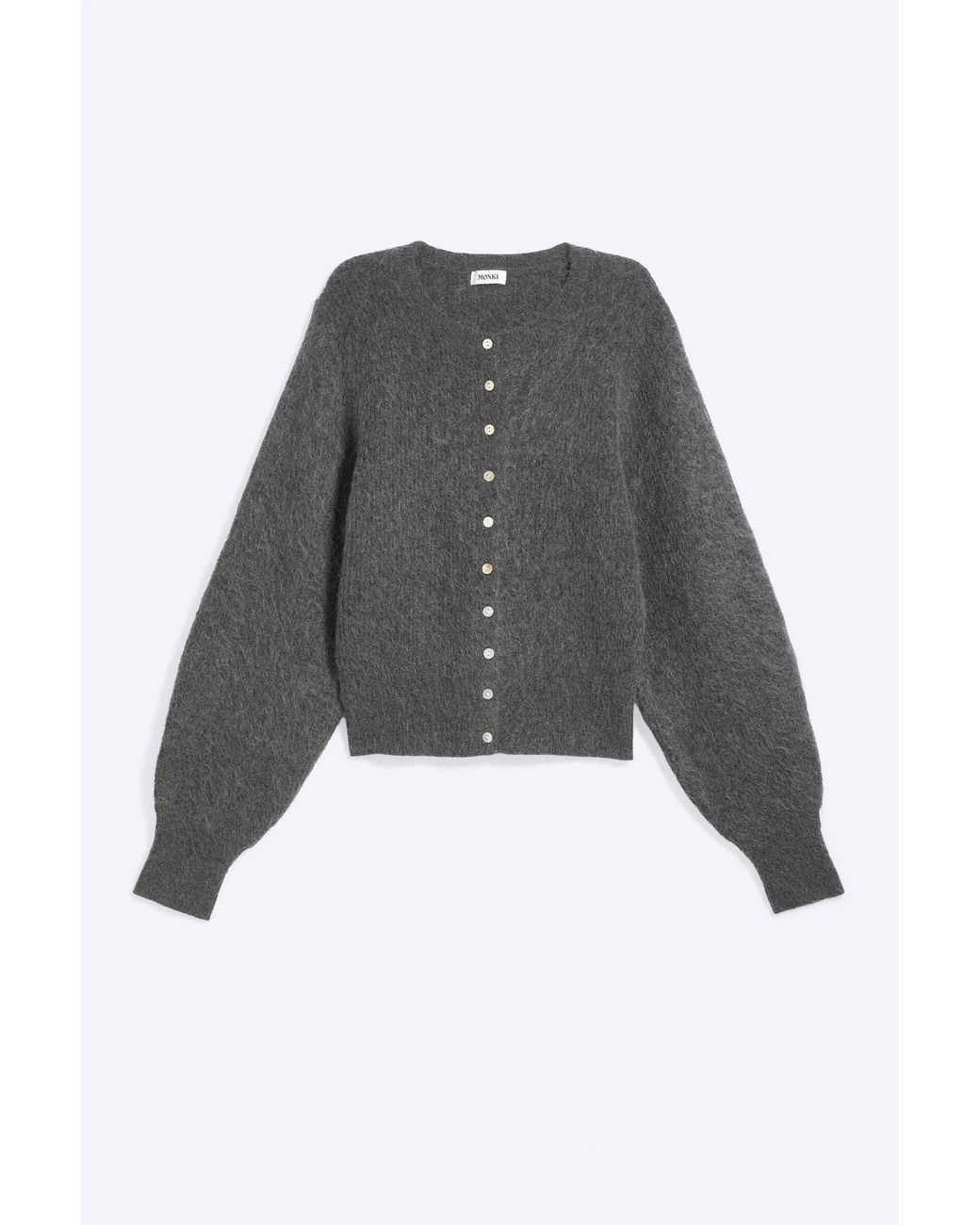 Monki Gray Mohair Blend Cardigan