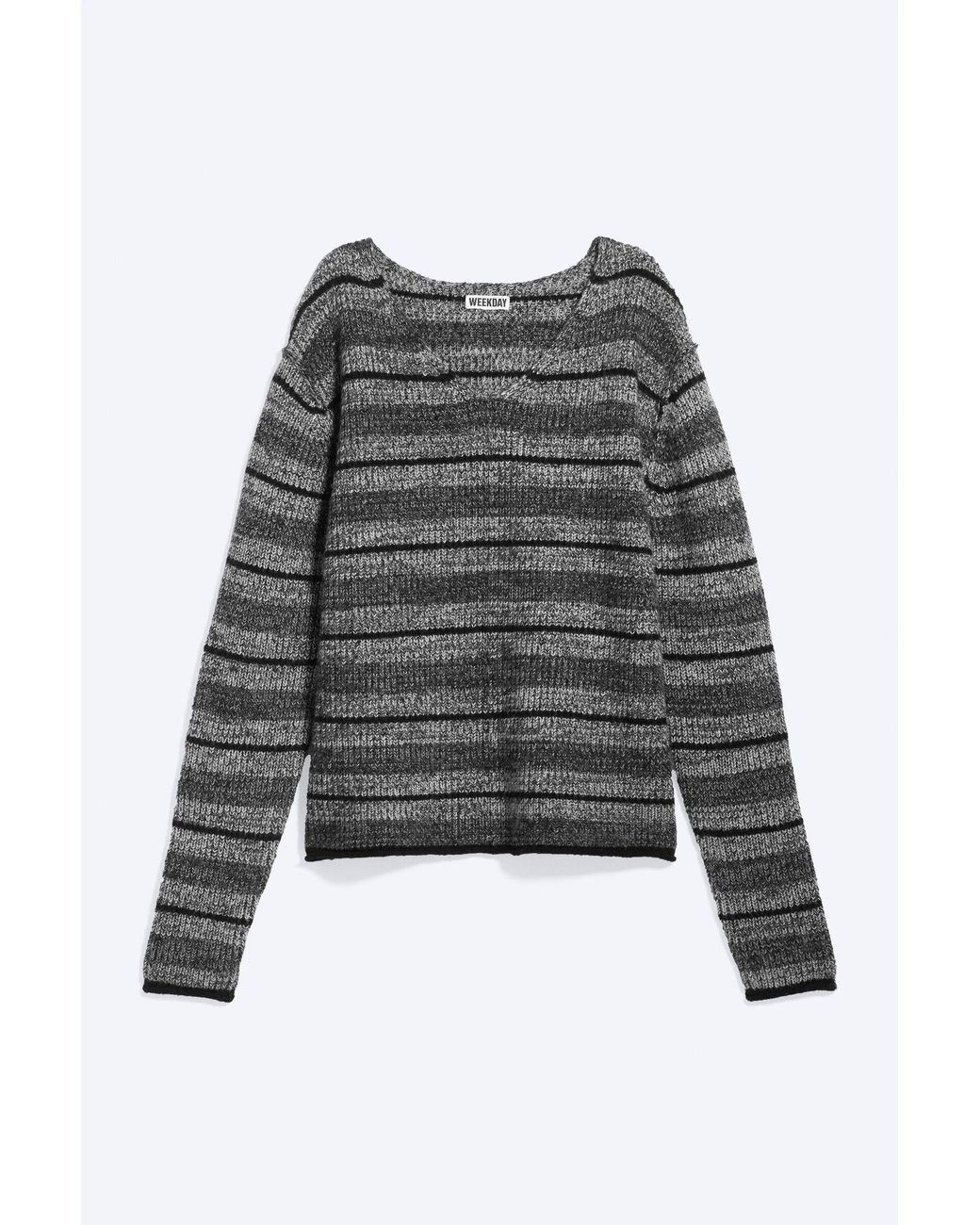 Weekday Black Pullover Mit V-Ausschnitt