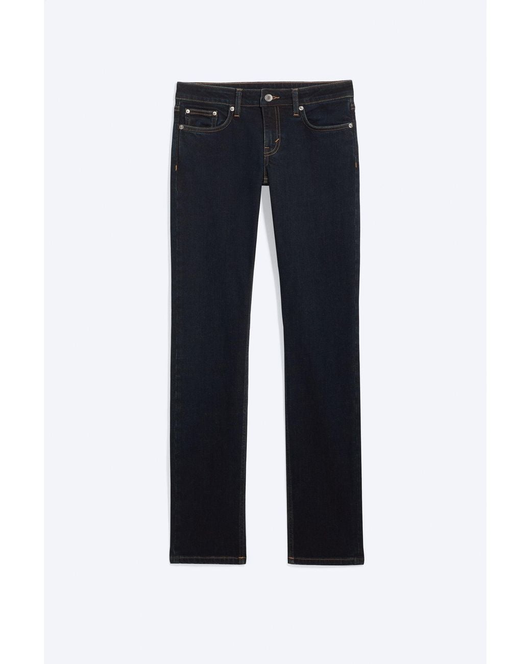 Weekday Black Neptune Low Rise Slim Straight Jeans