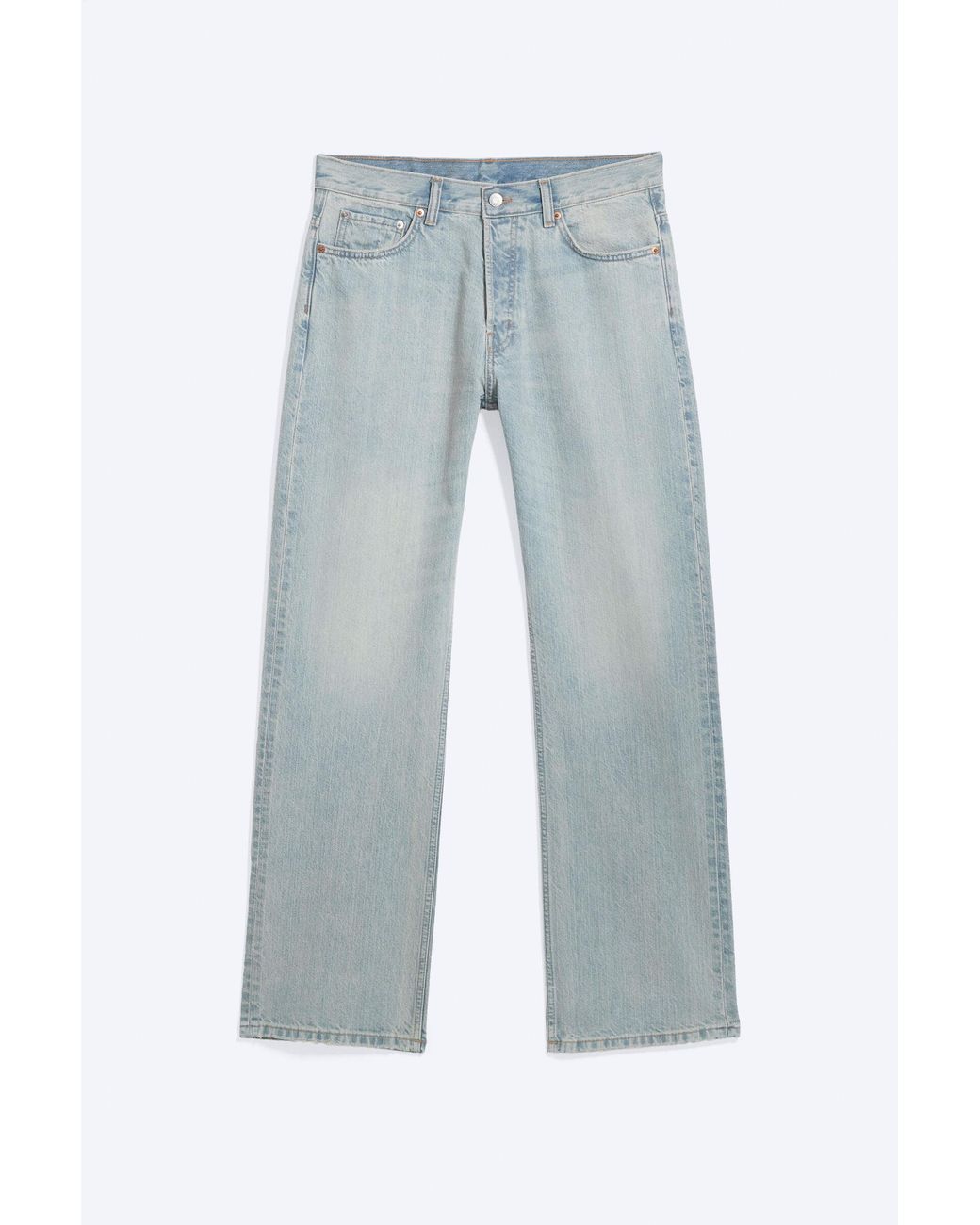 Weekday Gray Space Mid Rise Relaxed Straight Jeans for men