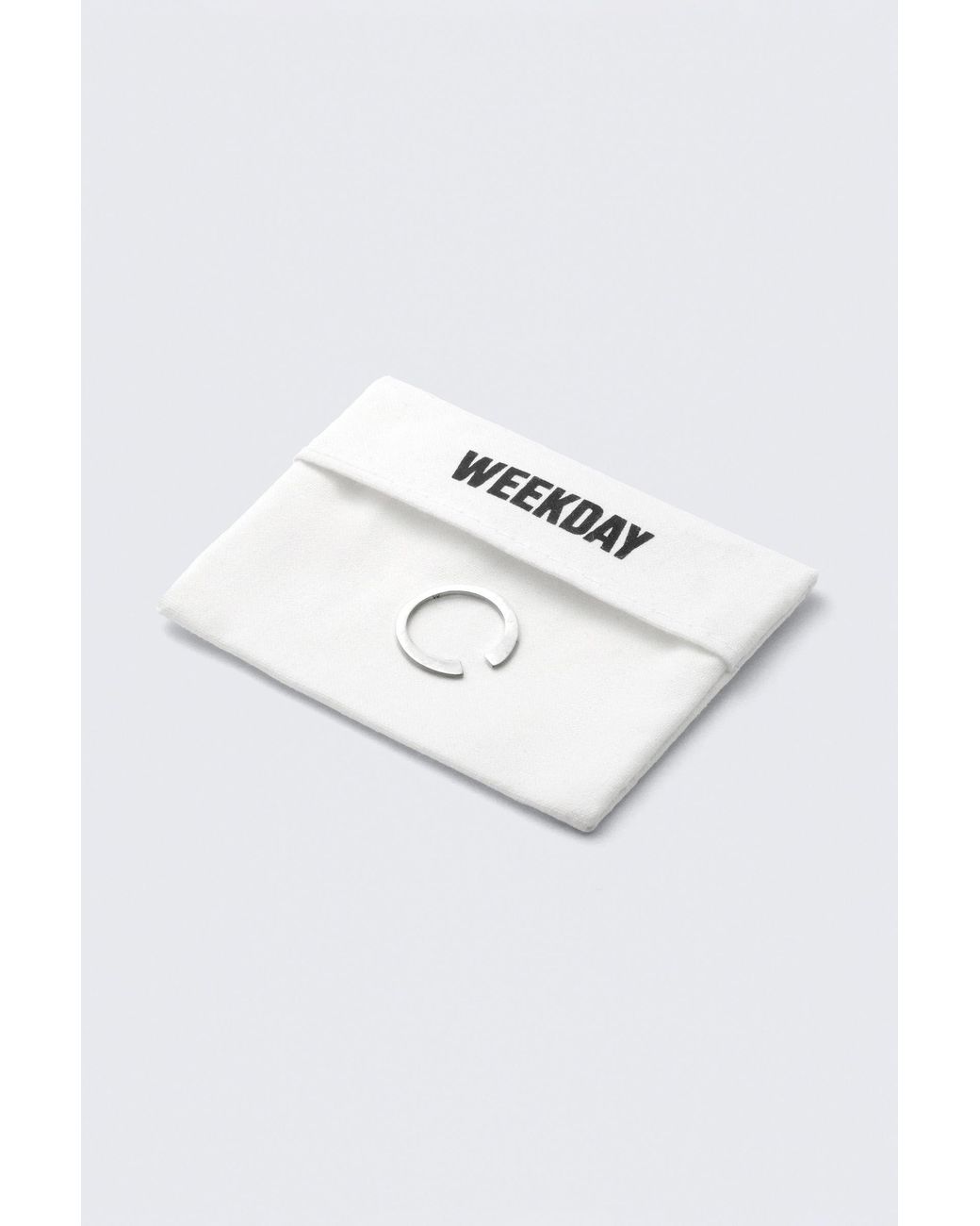 Weekday White Minimal-Plated Open Ring