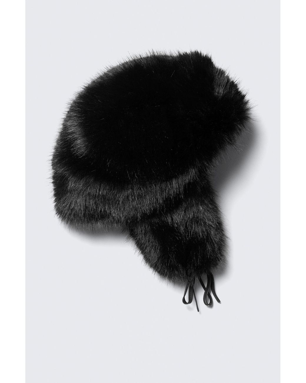 Weekday Black Faux Fur Trapper Hat