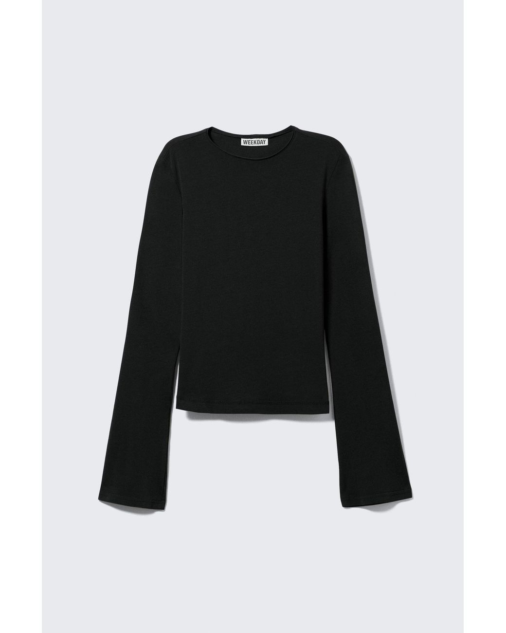 Weekday Gray Long Sleeve Cotton Top