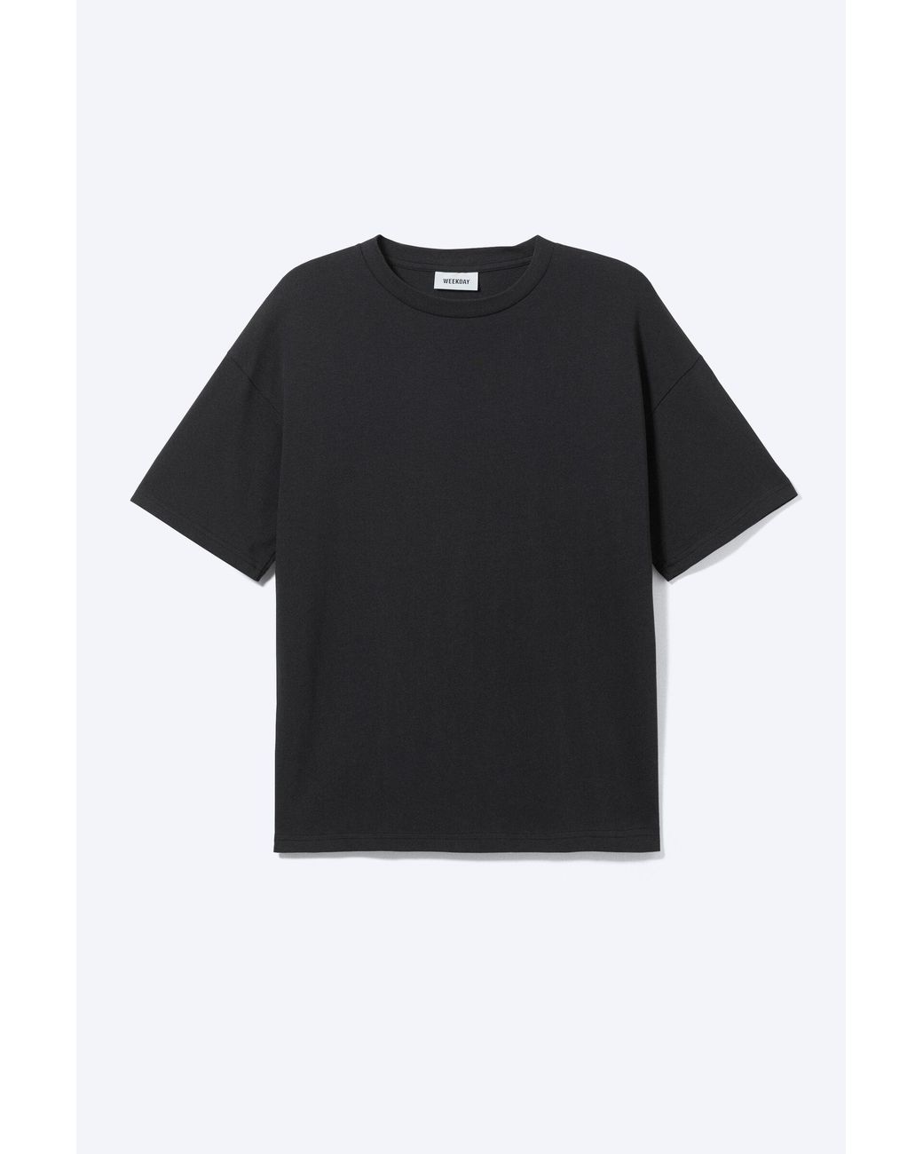 Weekday Black Great Boxy Heavyweight T-shirt for men