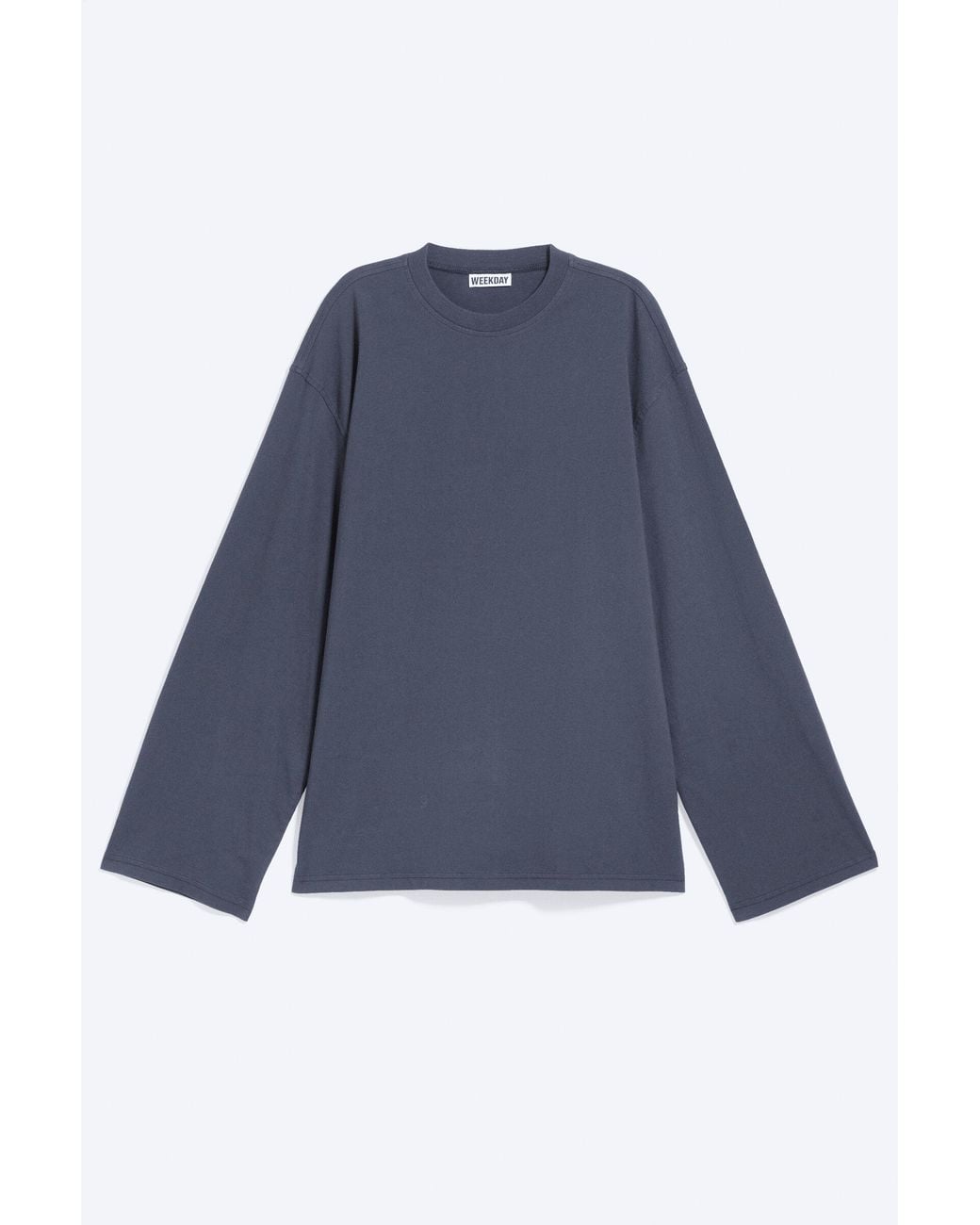 Weekday Blue Oversized Long Sleeve T-Shirt