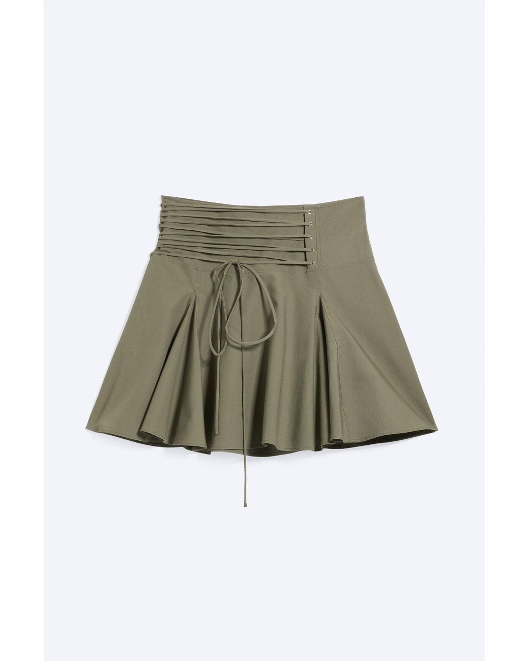 Weekday Gray Mid Rise Tie Waist Midi Skirt