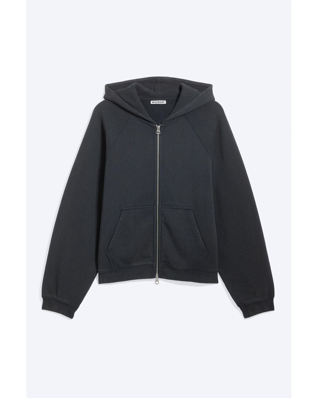 Weekday Blue Relaxed Raglan Zip Hoodie for men