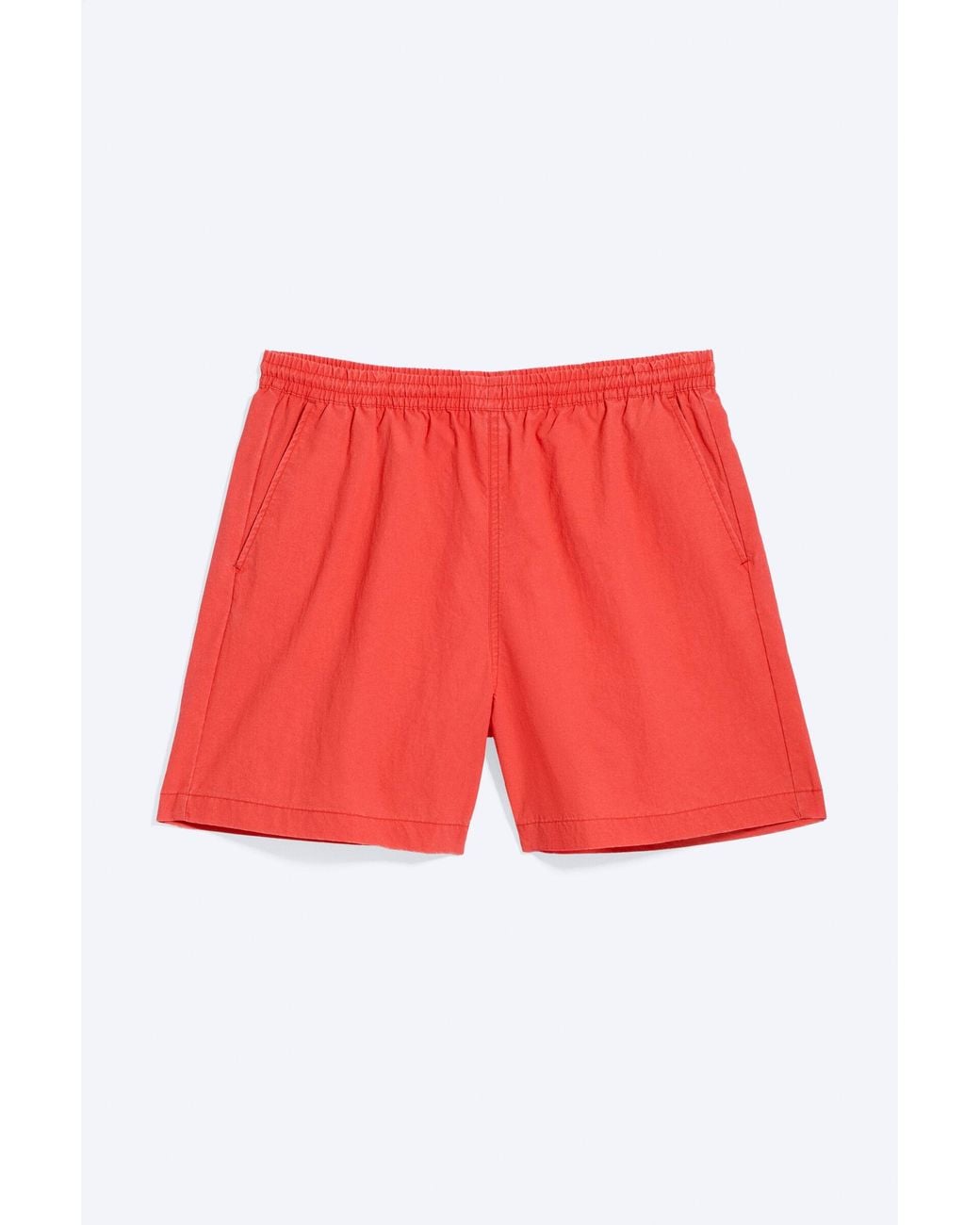 Weekday Red Ed Bleached Swim Shorts for men