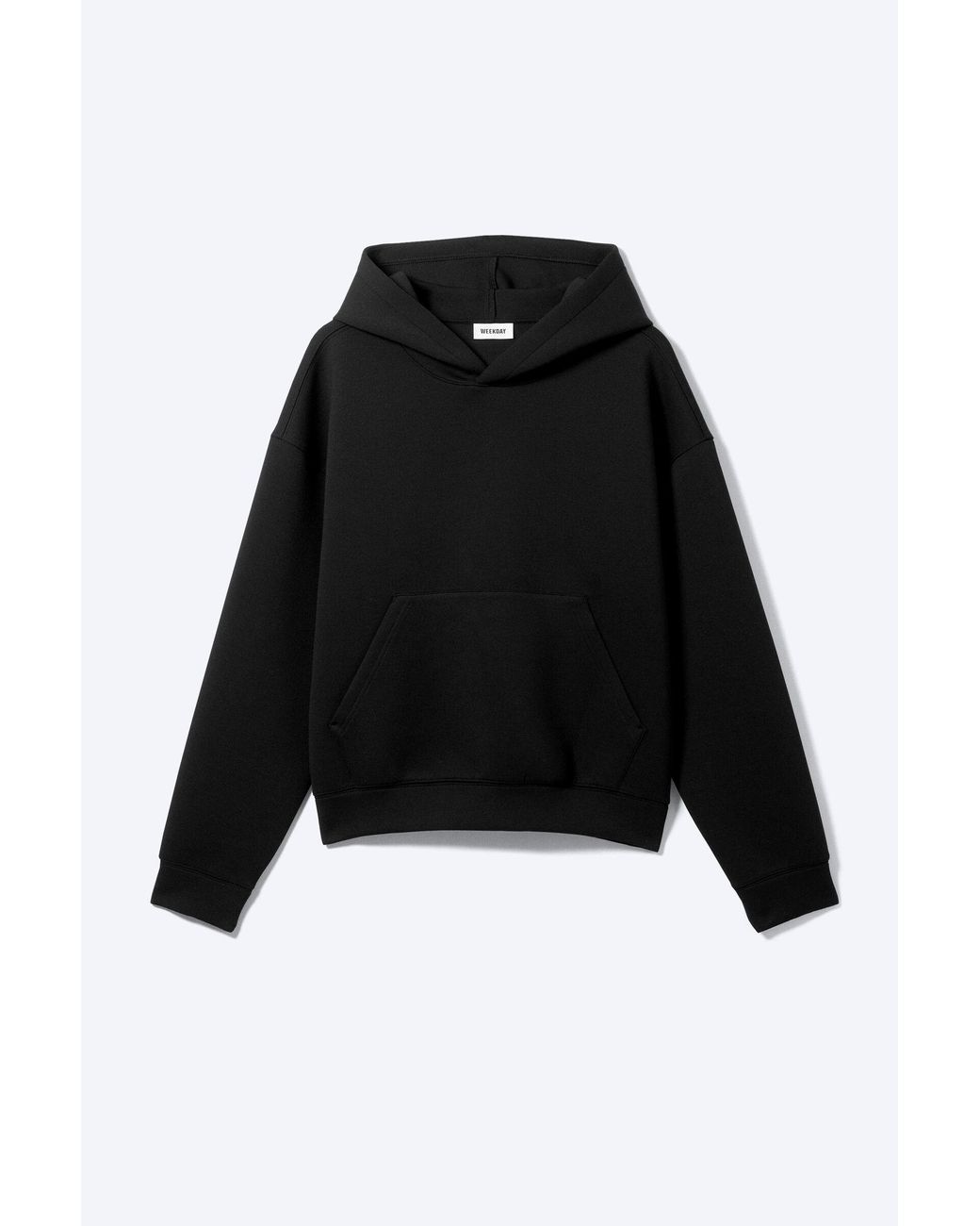 Weekday Black Simon Scuba Hoodie for men