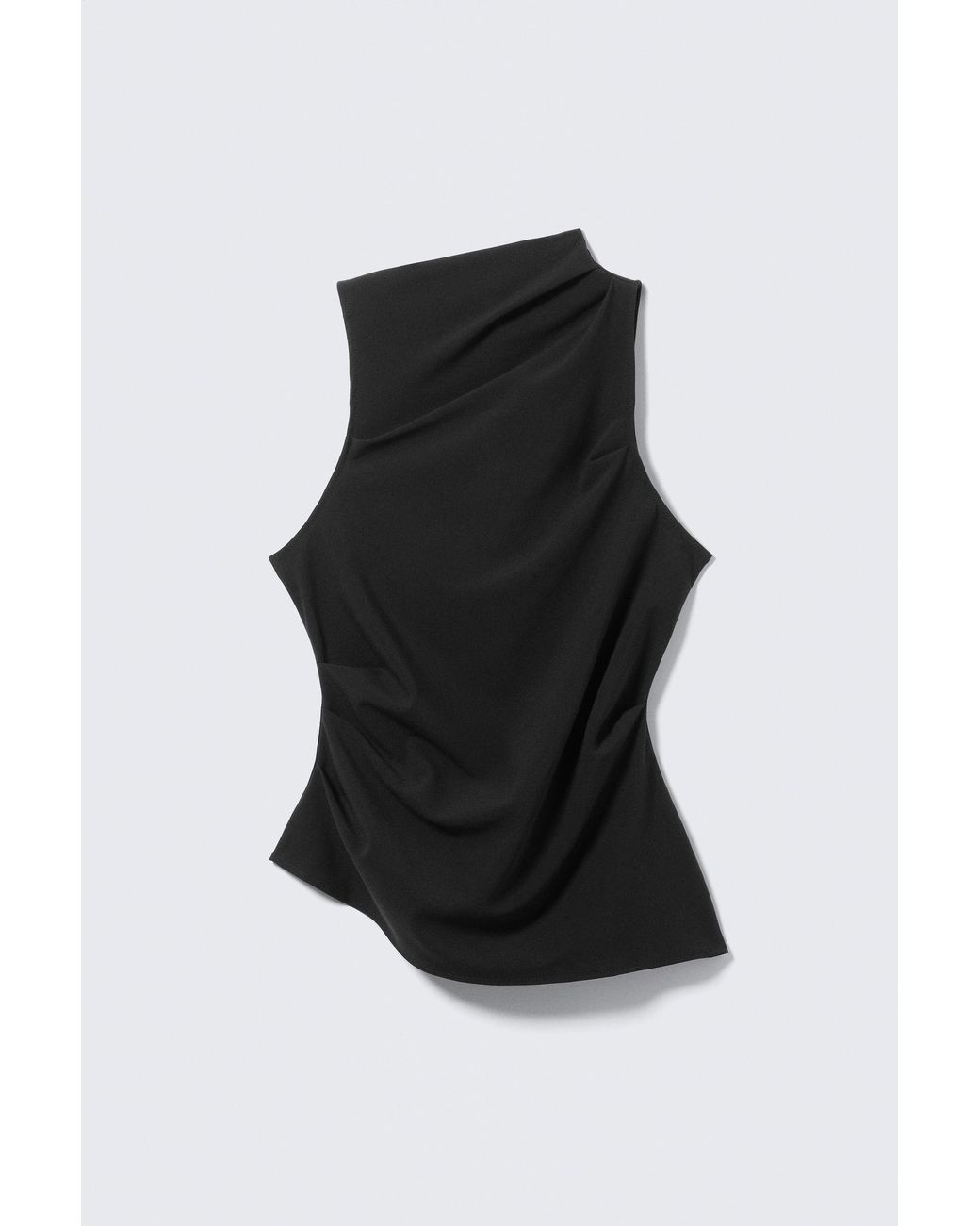 Weekday Black Asymmetric Sleeveless Suiting Top