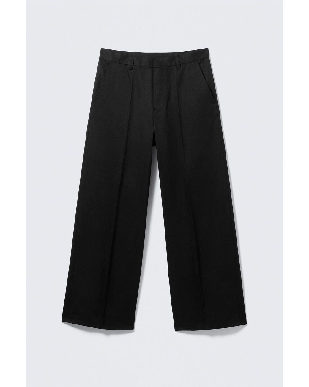 Weekday Black Emil Loose Fit Chino Trousers for men