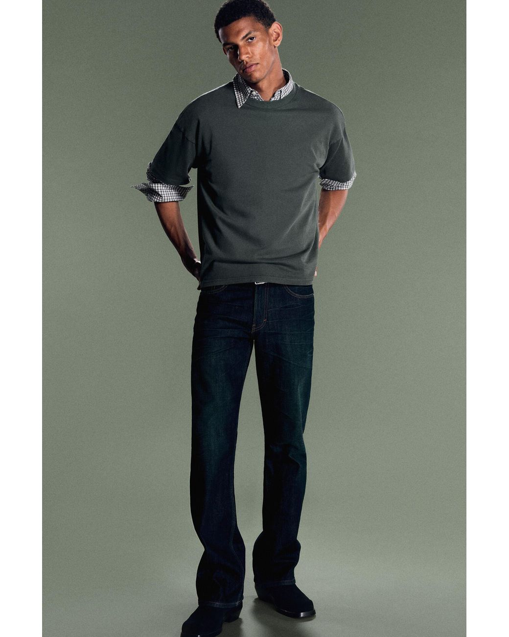 Weekday Green Loose Fit T-Shirt for men