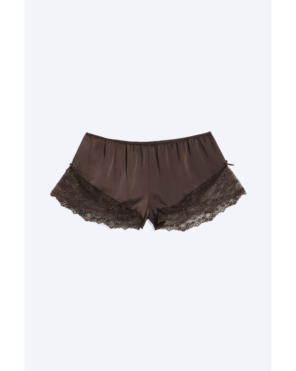 Monki Multicolor Short Satin Lace Shorts