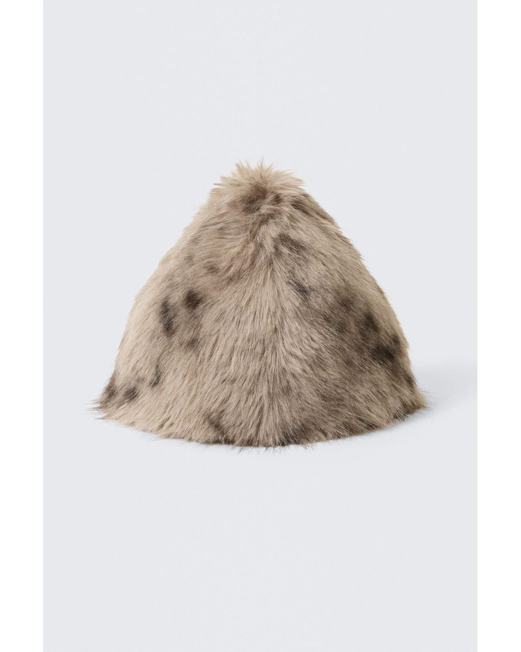 Weekday Natural Faux Fur Cone Hat