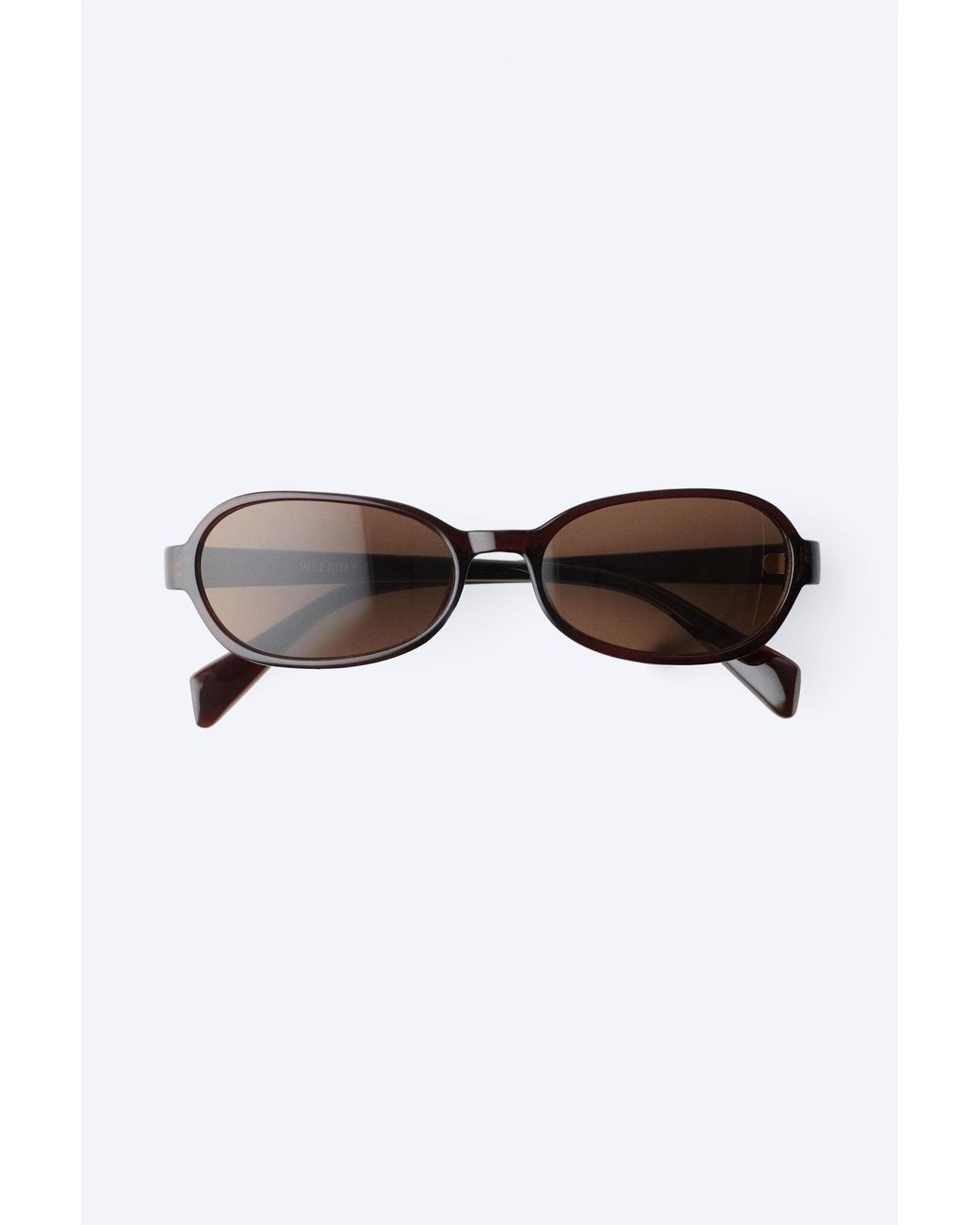 Weekday Gray Thin Oval Frame Sunglasses