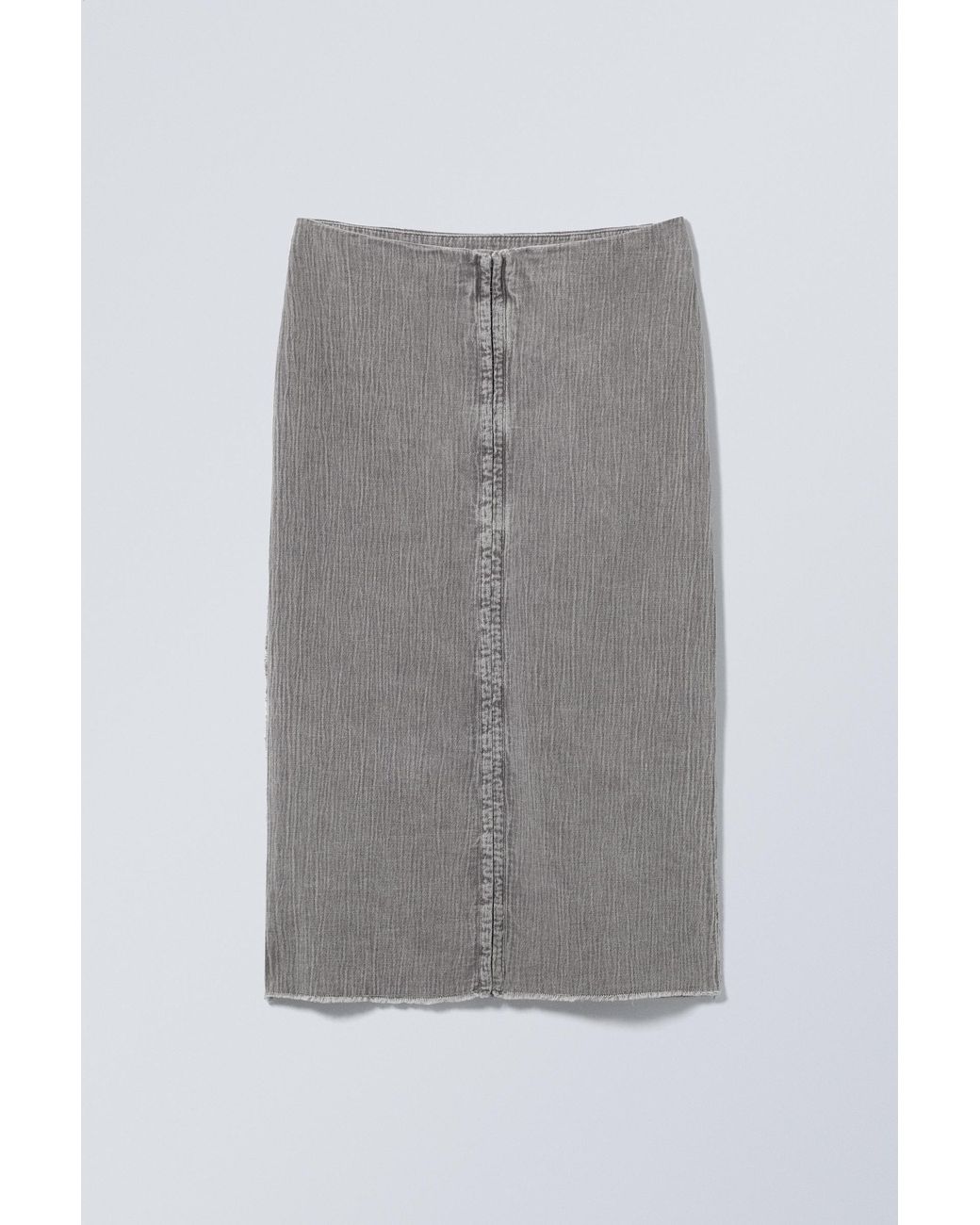 Weekday Gray Slim Midi-Length Pencil Skirt