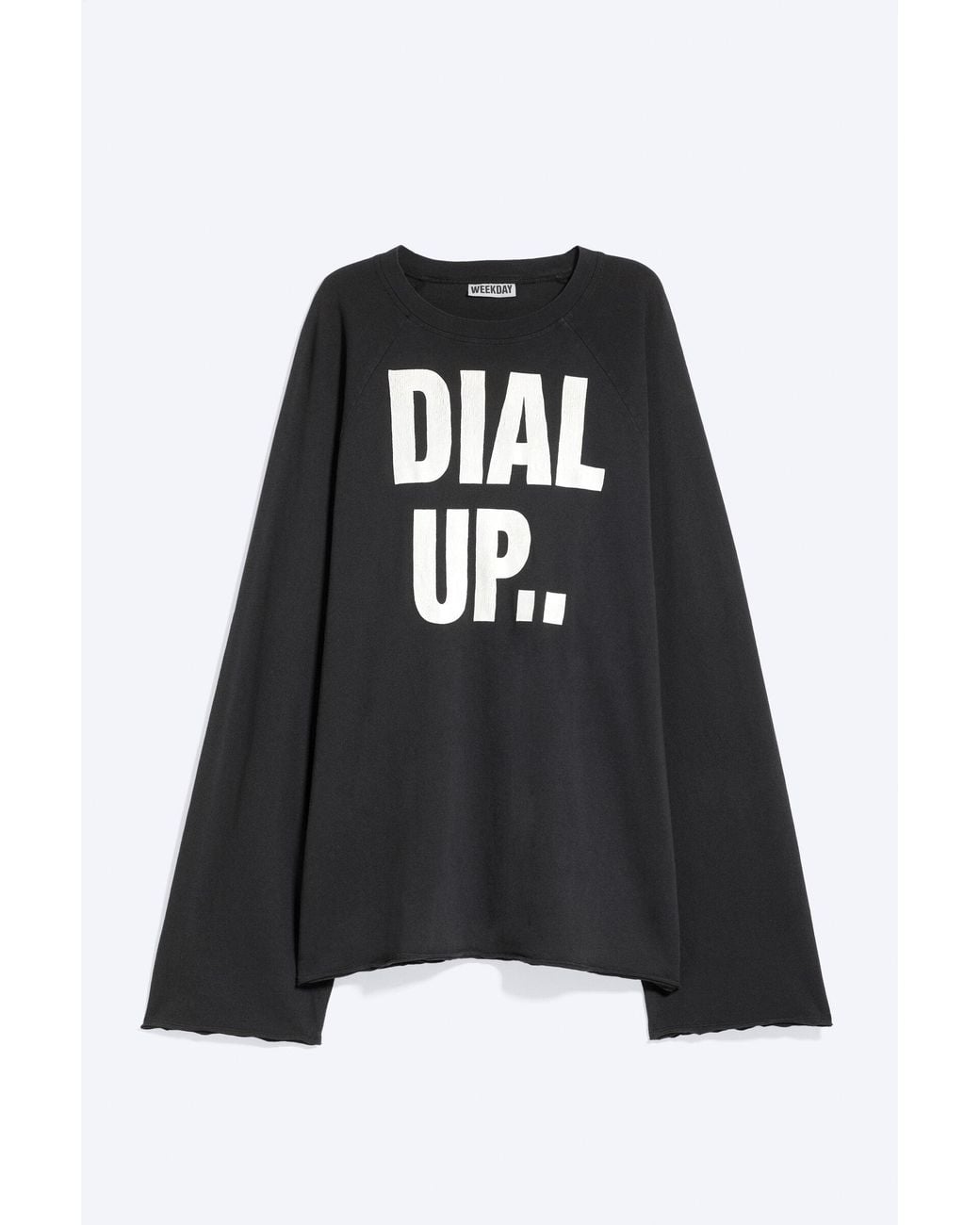 Weekday Black Oversized Raglan Long-Sleeved T-Shirt