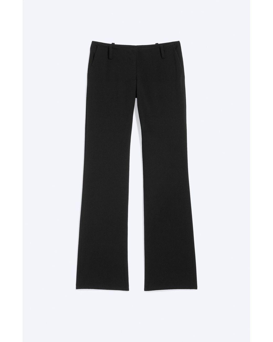 Monki Blue Low Waist Straight Slim Trousers