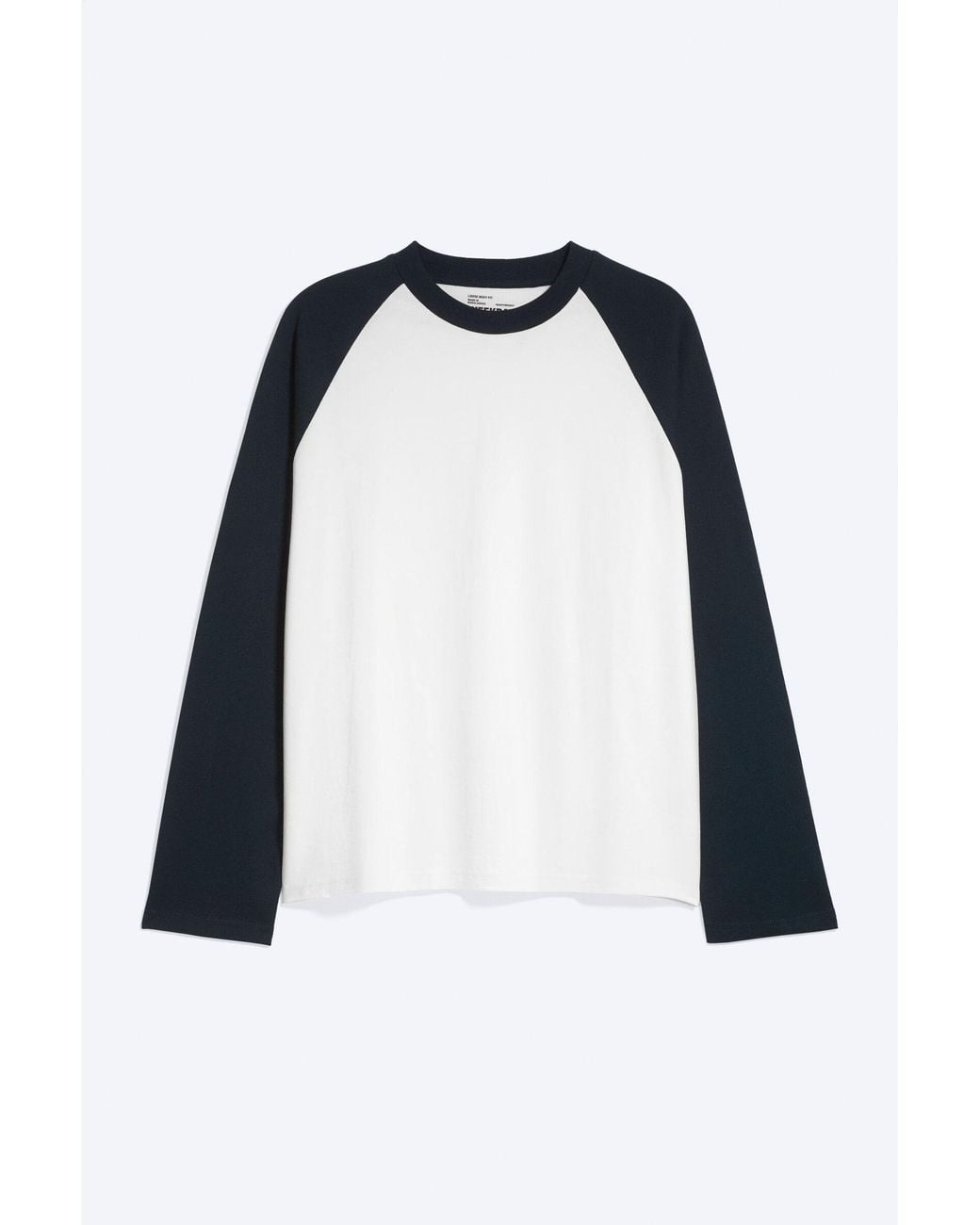 Weekday Black Loose Boxy Raglan-Sleeved T-Shirt for men