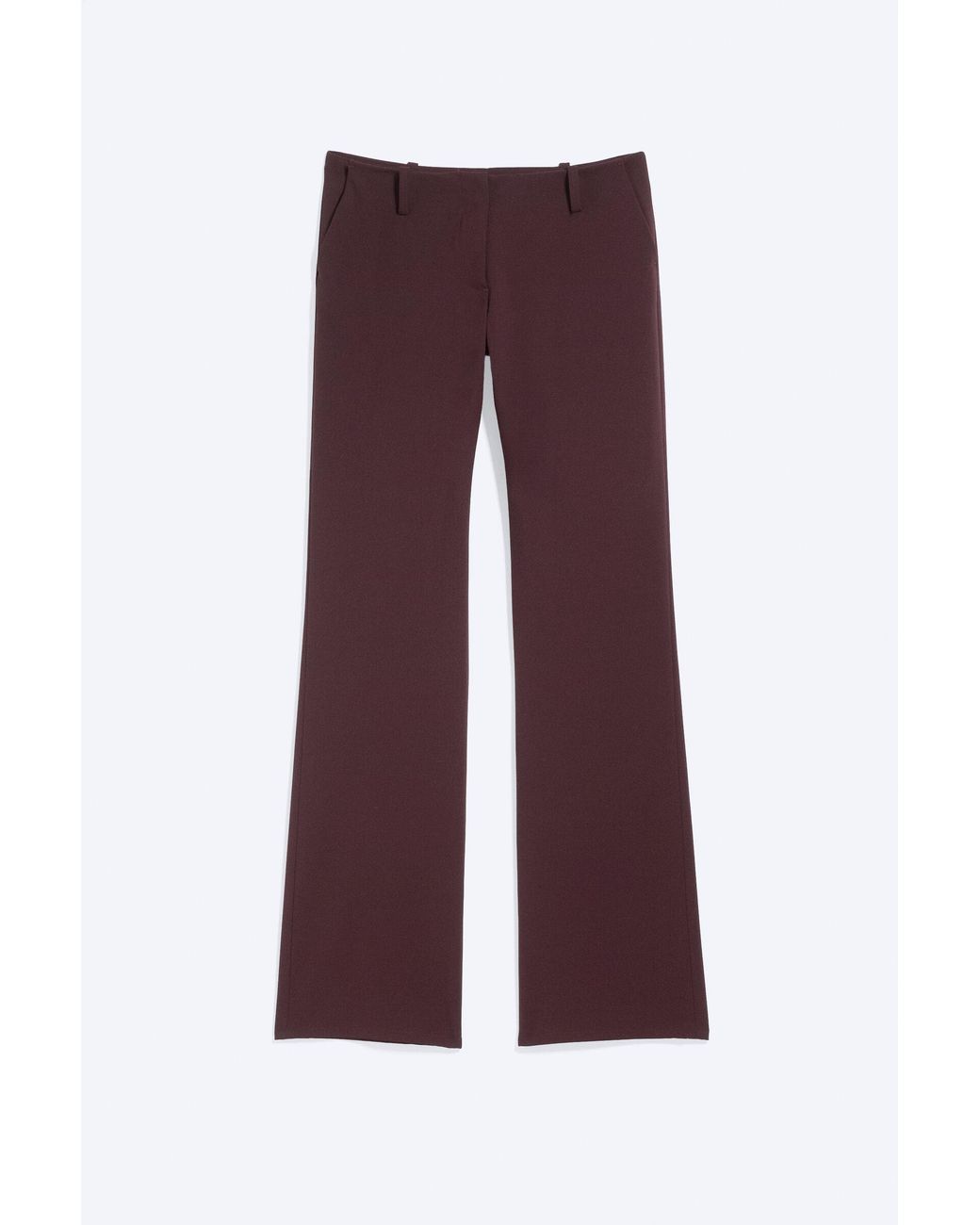 Monki Red Low Waist Straight Slim Trousers