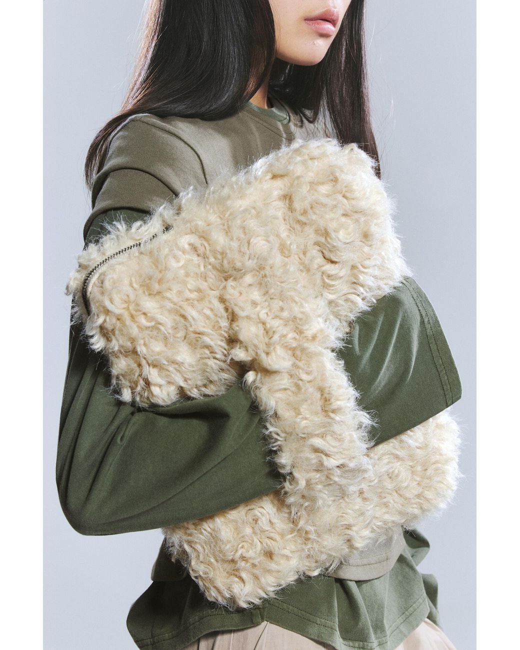 Weekday White Plush Laptop Case