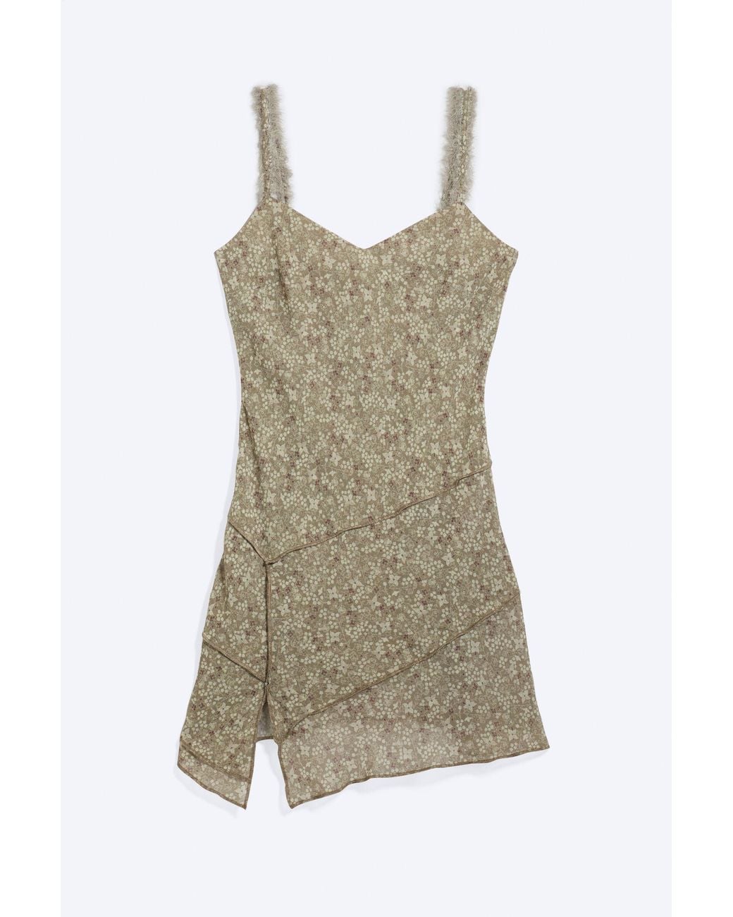 Monki Multicolor Asymmetric Slip Dress
