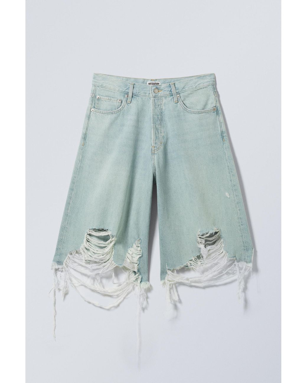 Weekday Blue Cosmos Loose Fit Denim Shorts