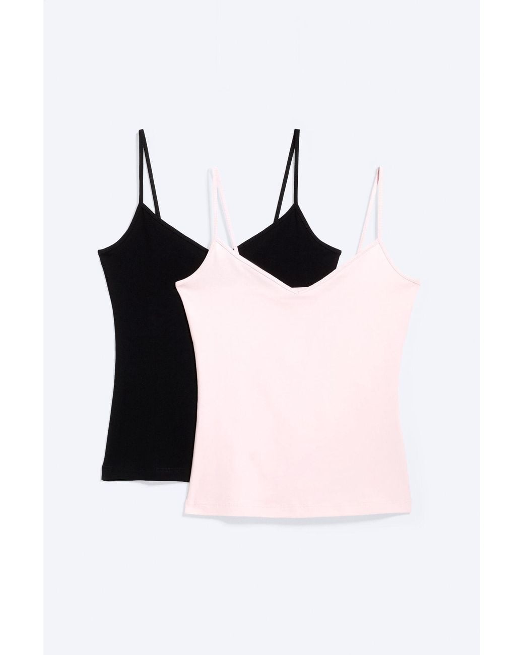 Weekday Black 2-Pack Slim V-Neck Cotton Singlet