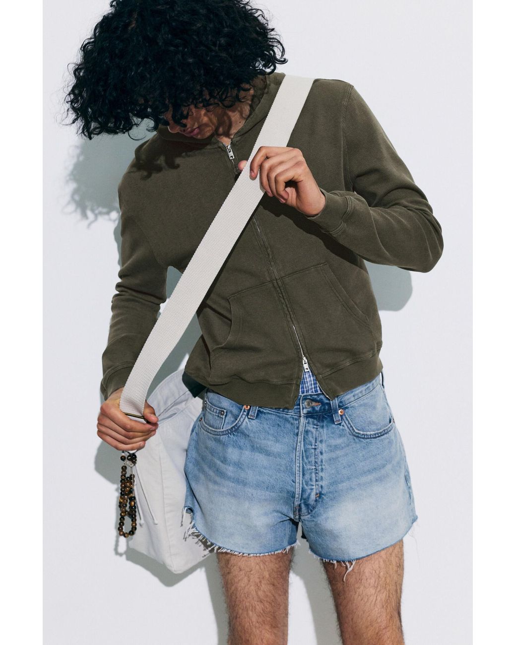 Weekday Multicolor Gravity Short Mid Rise Loose Denim Shorts for men