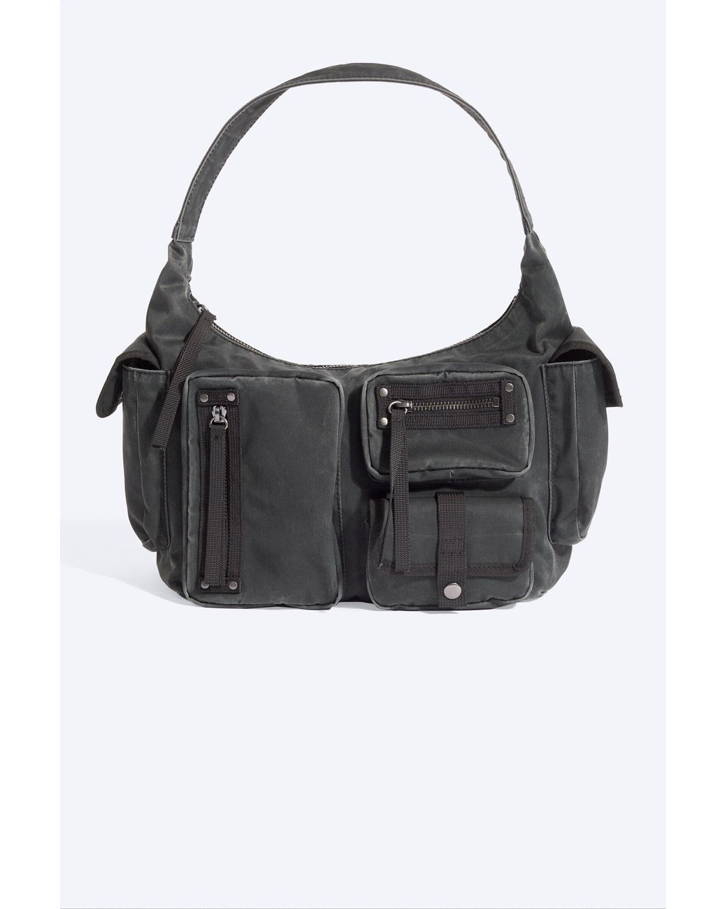 Weekday Gray Multi-Pocket Shoulder Bag