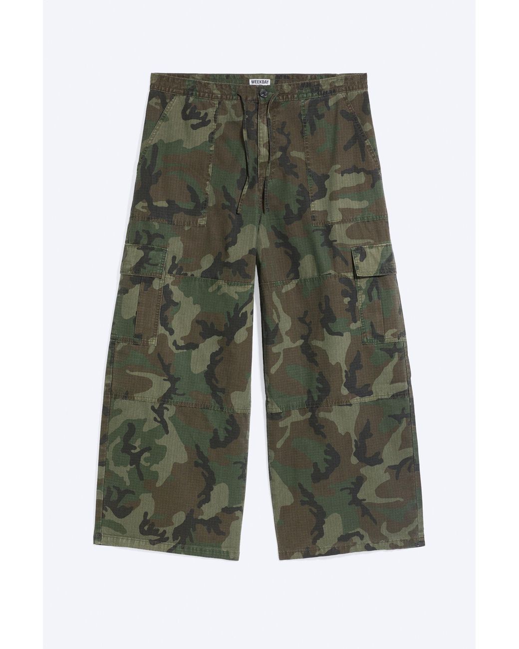 Weekday Weite Ripstop-Cargohose in Multicolor für Herren
