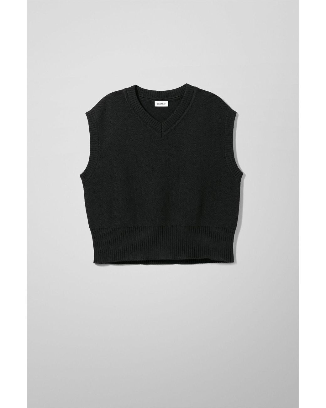 Weekday Cotton Ayo Vest in Black for 