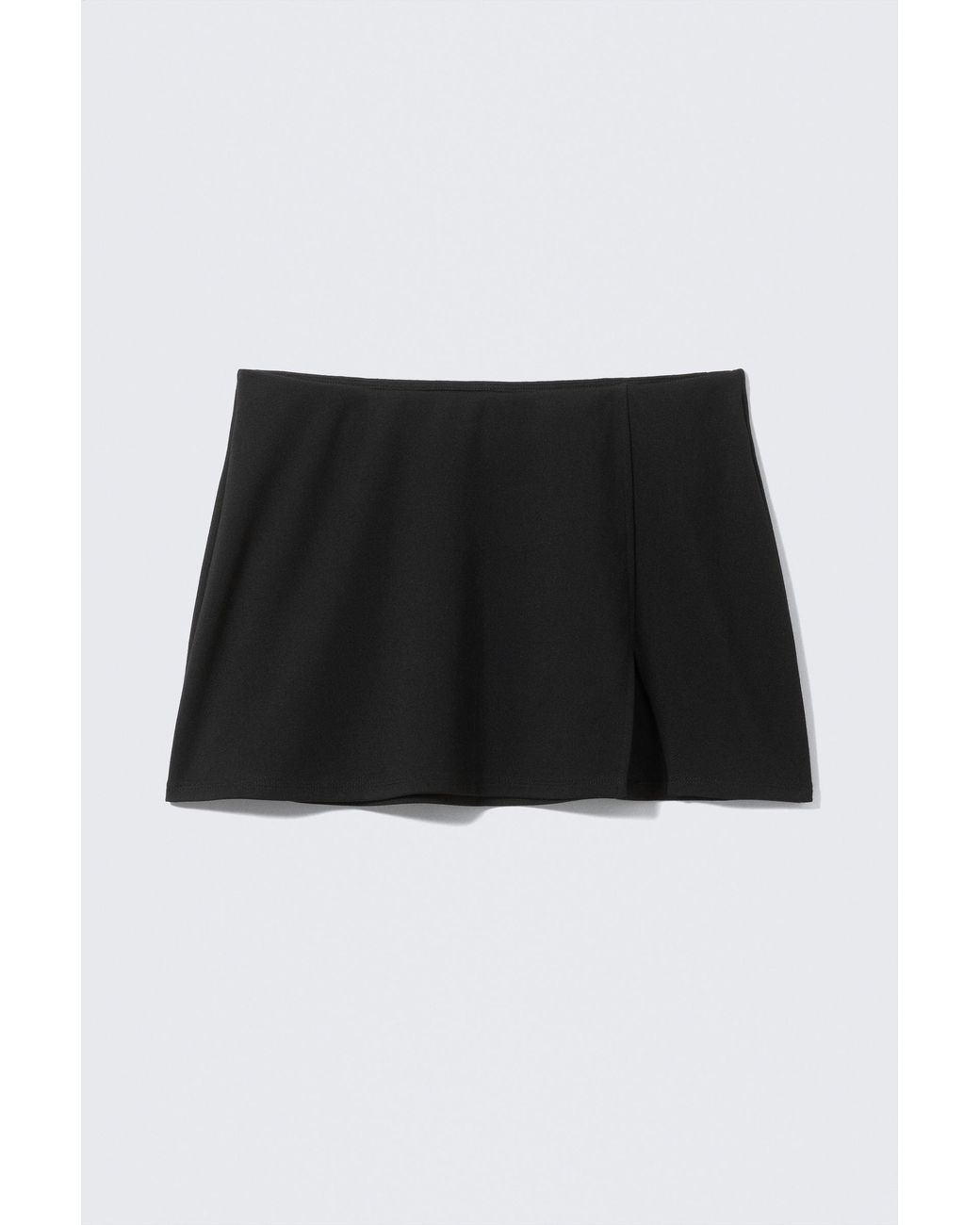 Monki Black Mini Slit Skirt
