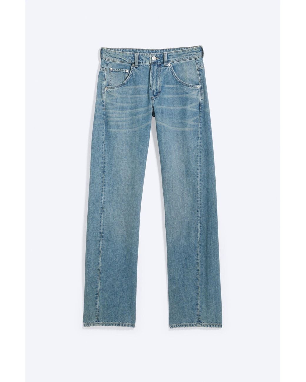 Weekday Blue Skewed Low Waist Relaxed Jeans