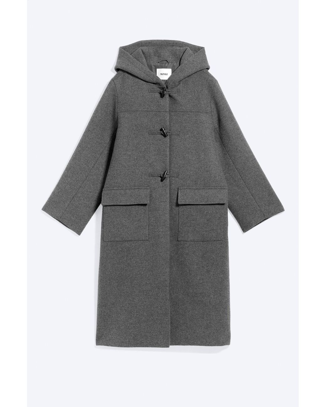 Monki Gray A-Line Duffel Coat