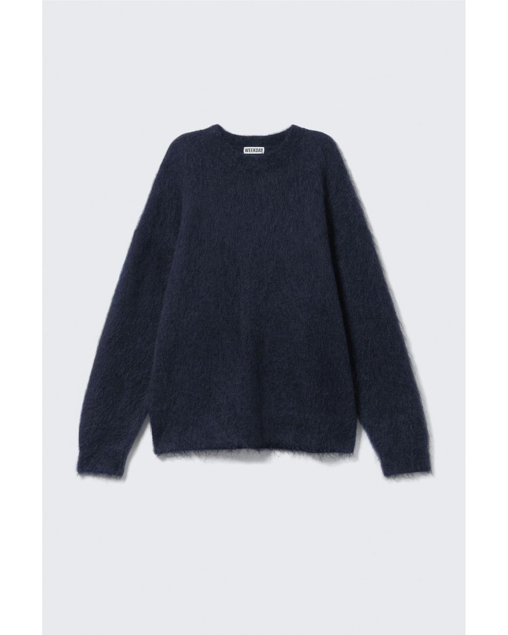 Weekday Blue Oversized Knitted Mohair Blend Sweater