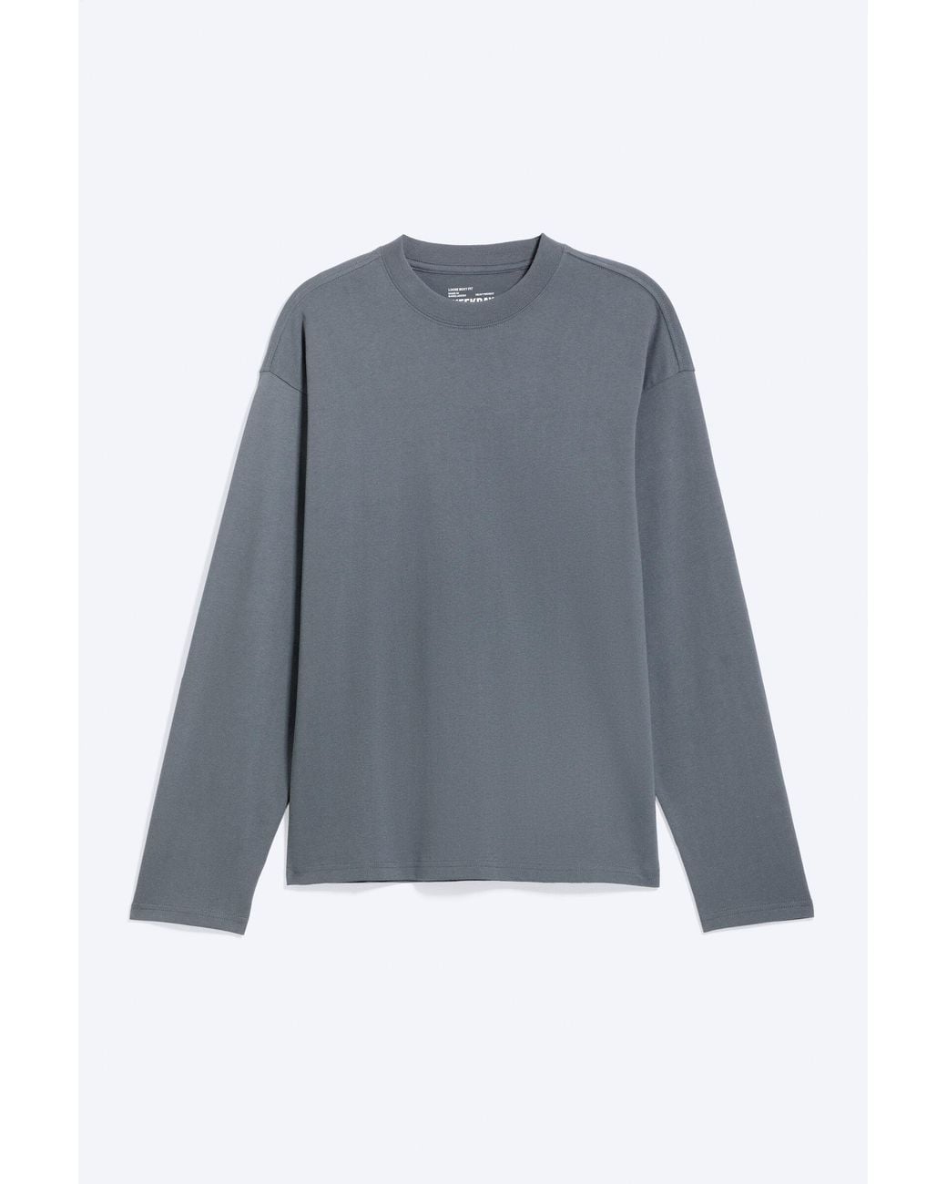 Weekday Blue Loose Boxy Long-Sleeved T-Shirt for men