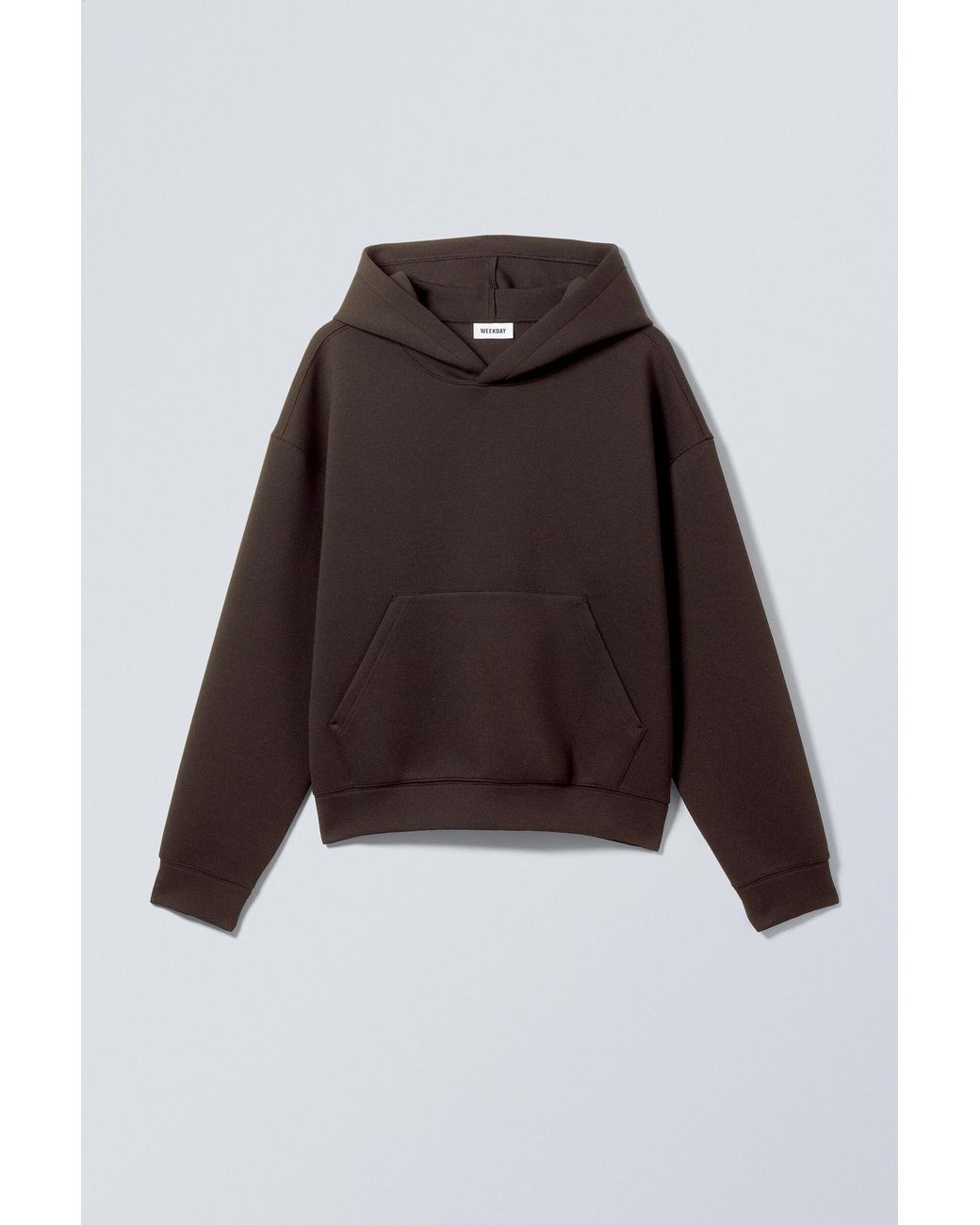 Weekday Brown Simon Scuba Hoodie for men